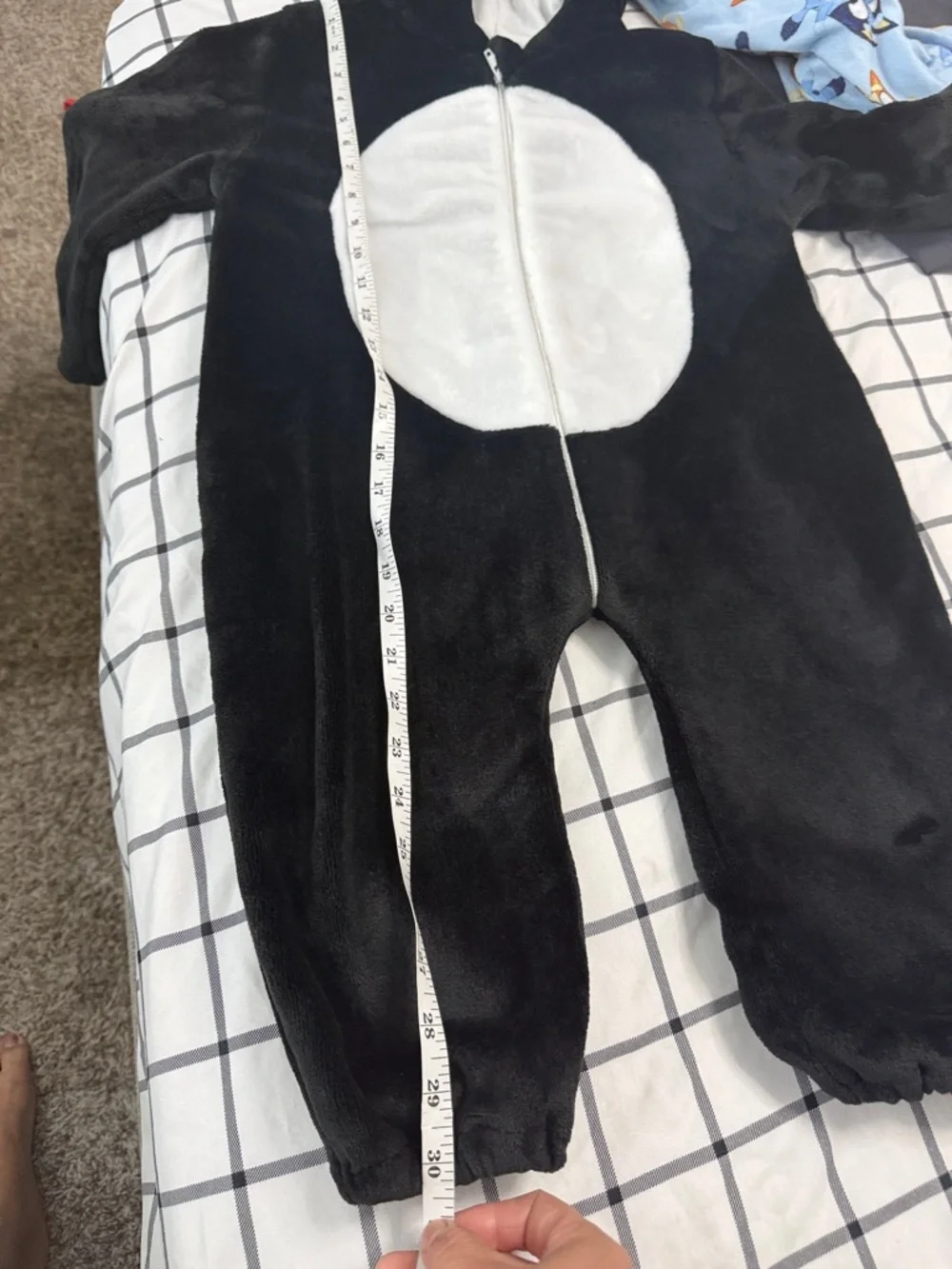 Penguin Plush Hooded Footie One-Piece - Black & White